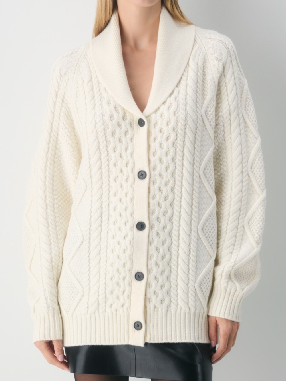 Aritzia Heritage Knit Merino Wool Cardigan